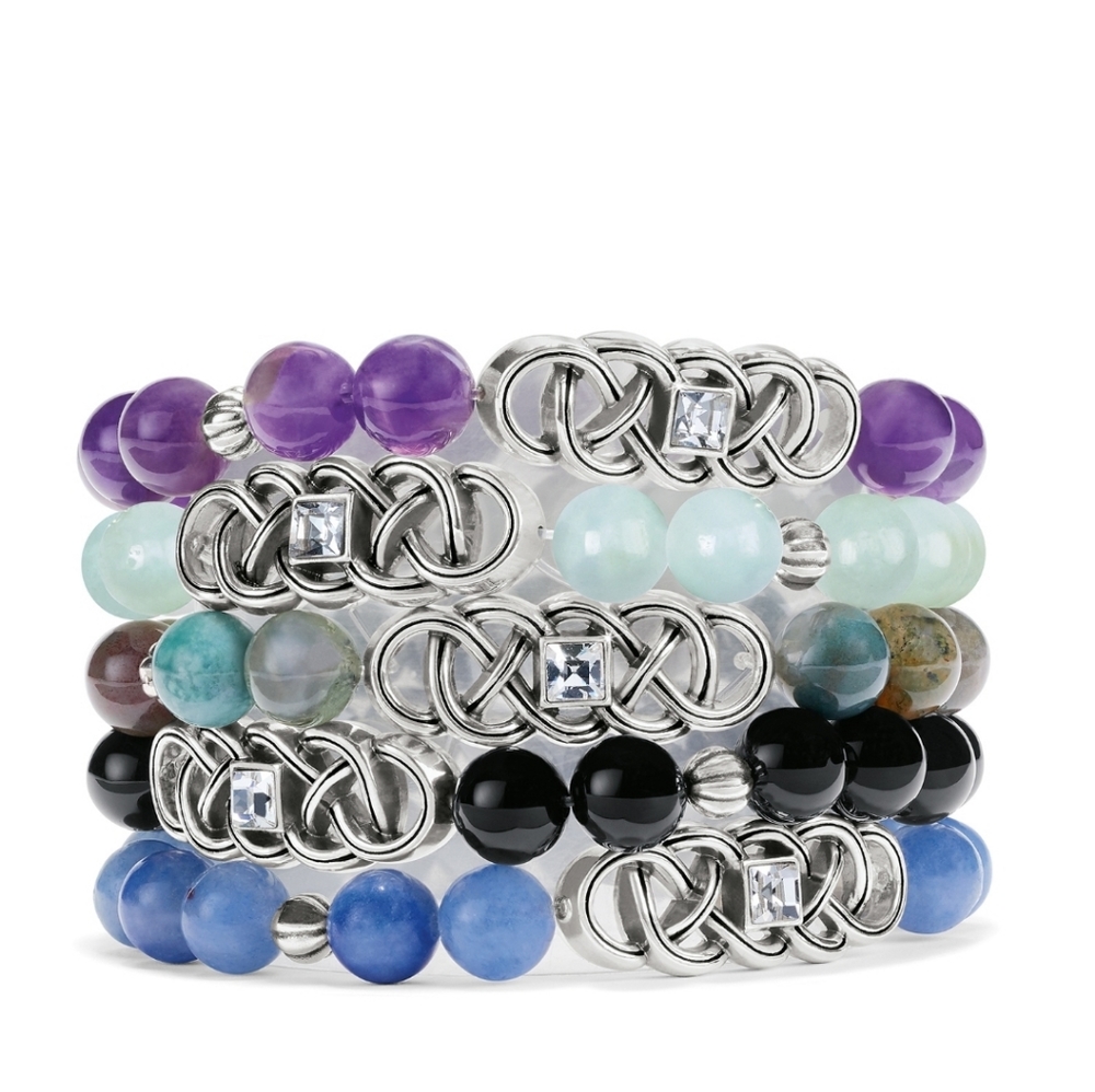 Interlok Lustre Amazonite Stretch Bracelet Nwot - image 6